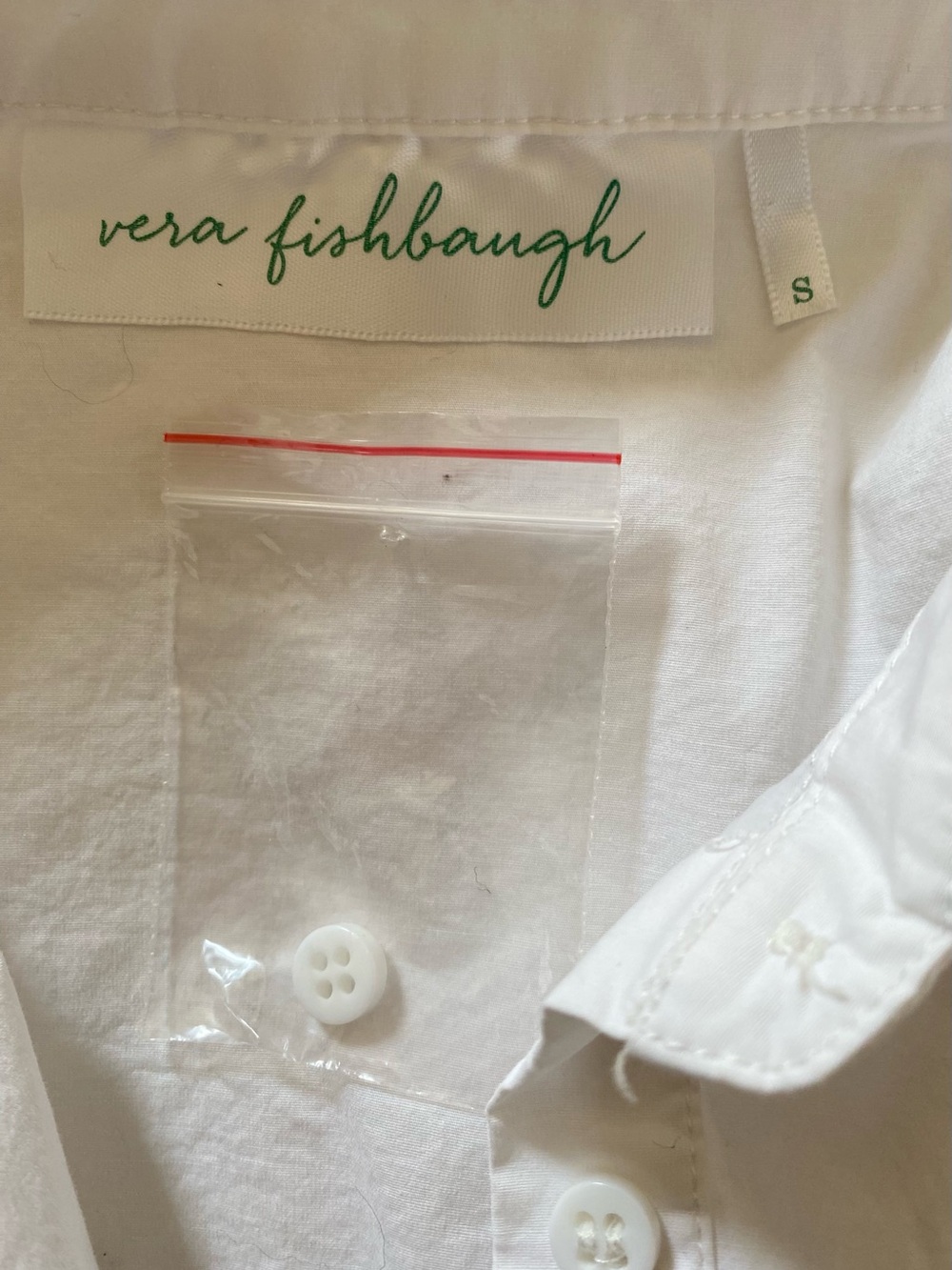 Vera Fishbaugh White Fitted Shirt 97% Cotton - Picture 4 of 12